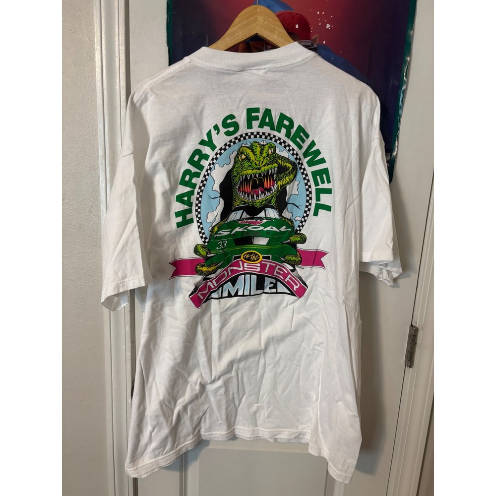 Vintage Tultex Harry Gant Farewell Monster Mile Skoal Racing T-Shirt White 2XL